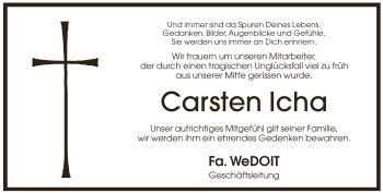 Traueranzeige von Carsten Icha von Pegnitz-Zeitung